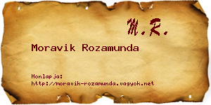 Moravik Rozamunda névjegykártya